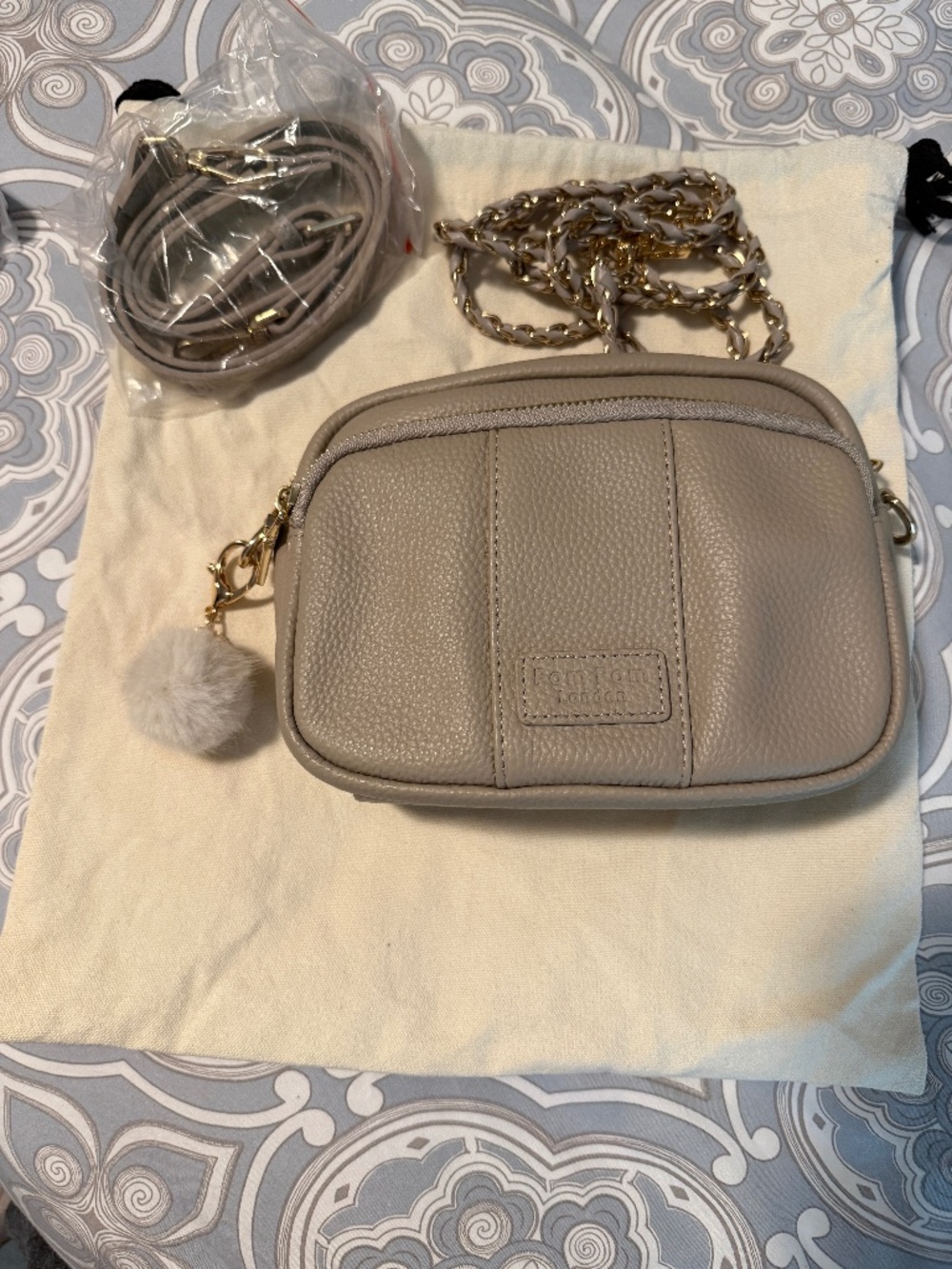 Pom Pom London Leather Mayfair Crossbody with 5 straps